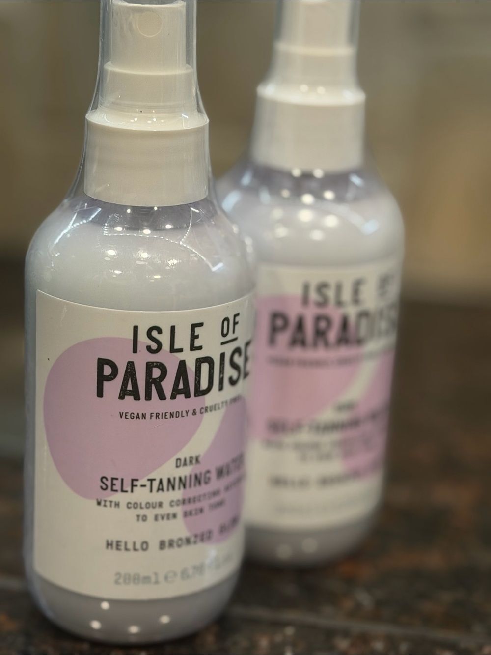Isle of Paradise Self Tanning Water Correcting Self Tan Spray bundle of 2
